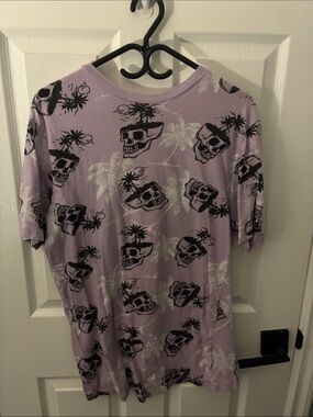 Men's Lavender Skull & Palm Short Sleeve Tee